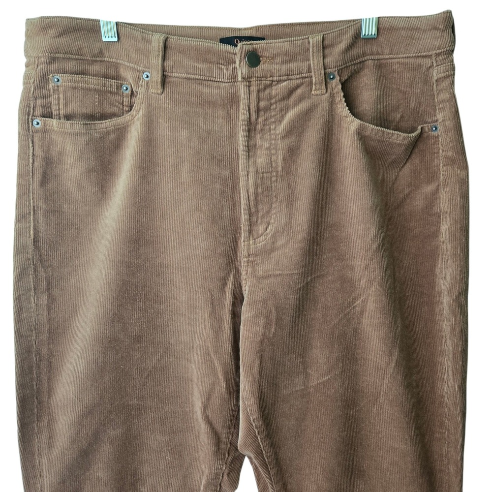 Quince Organic Stretch Corduroy Straight Leg Pants Warm Brown 16 LB46726-CFL01